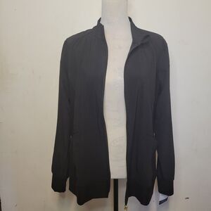 Cherokee‎ Contemporary Black Zip Front Scrub Jacket Women’s Medium NWT